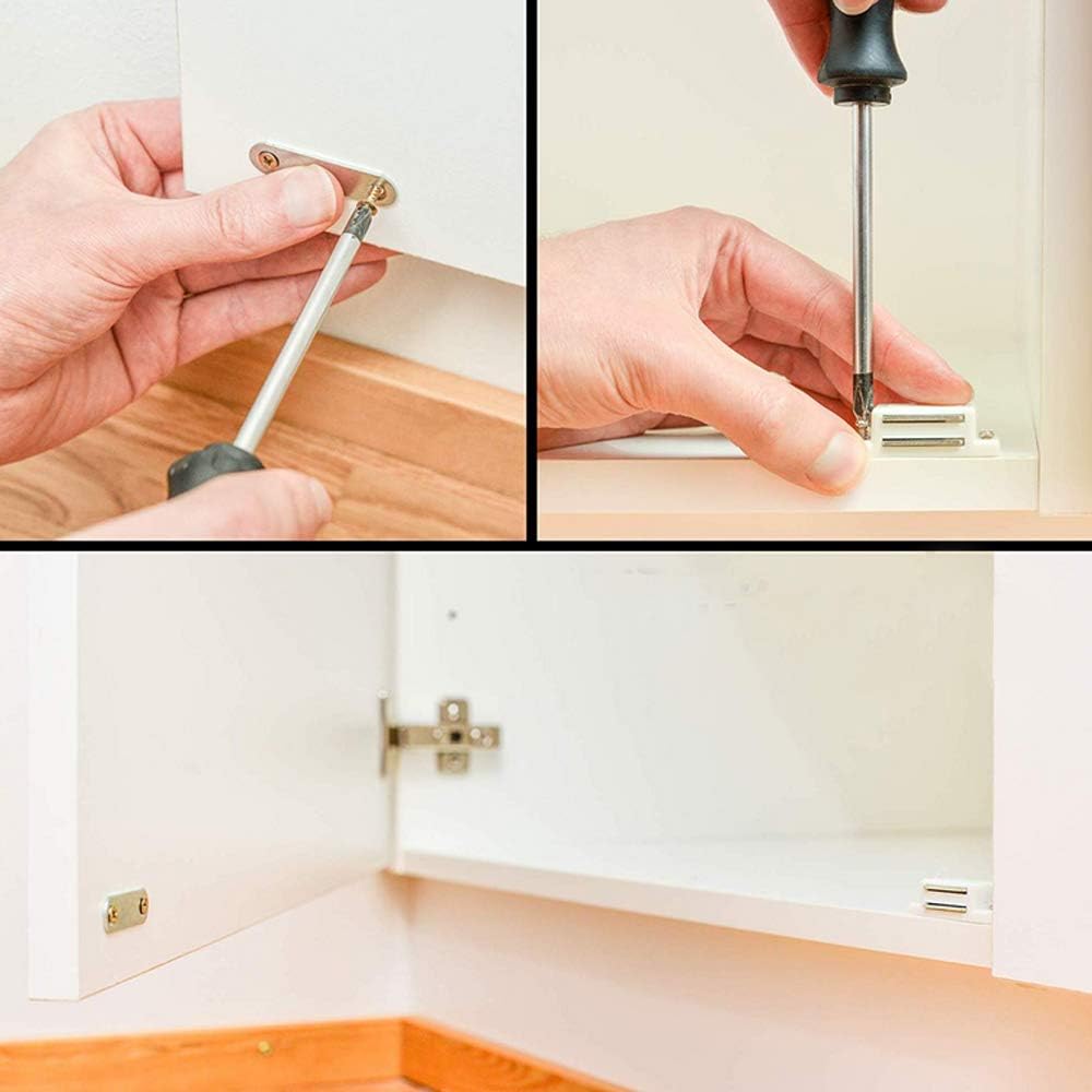 Cabinet Magnetic Latch - 12 Pack Brown Cabinet Door Magnets Catch for Closure Cupboards Drawers Kitchen V1258-DP02-D-234