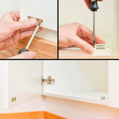 Cabinet Magnetic Latch - 12 Pack Brown Cabinet Door Magnets Catch for Closure Cupboards Drawers Kitchen V1258-DP02-D-234