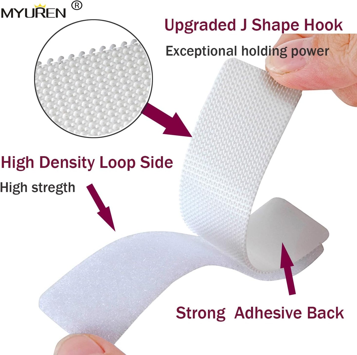 24 Sets 1x4 Inch Hook and Loop Strips with Adhesive Self Adhesive Fasteners Mounting Tape for Home or Office V1258-DP02-D-237