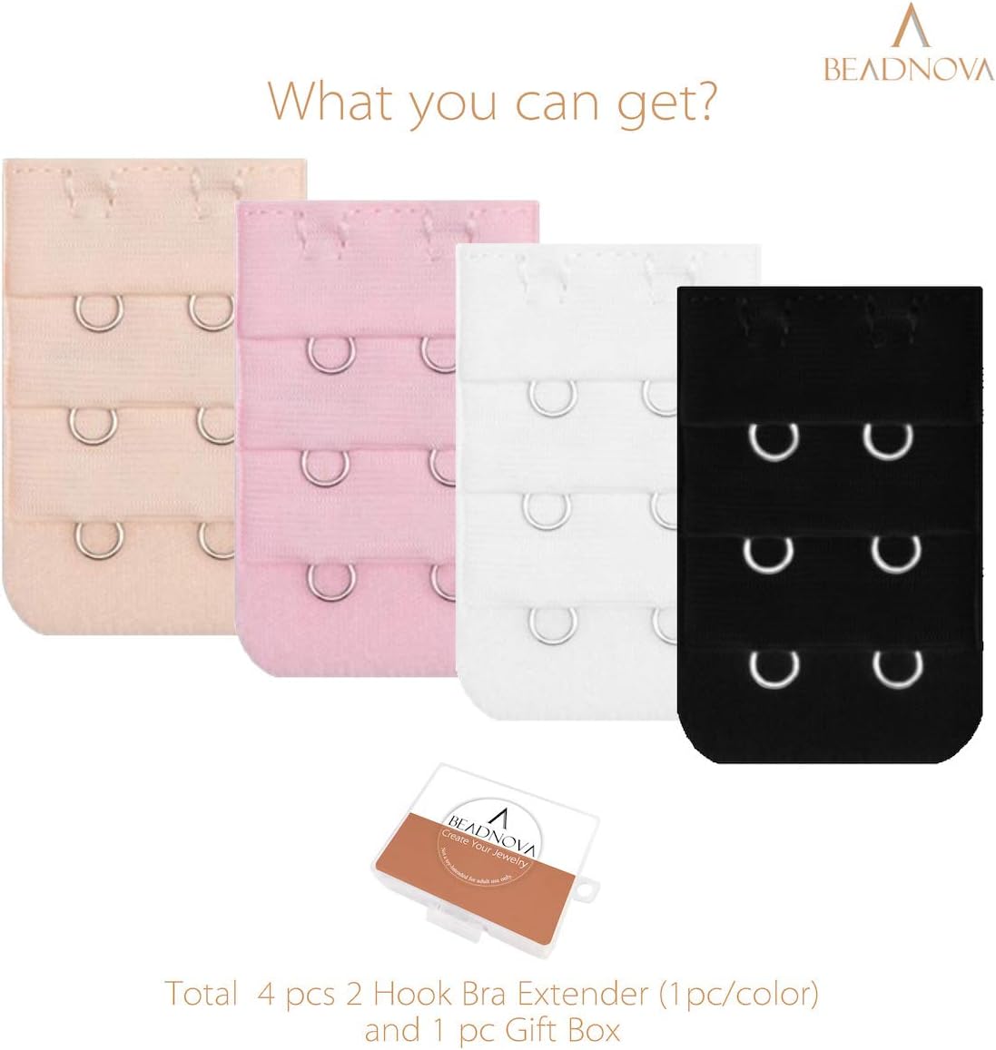 Bra Extender 2 Hook Bra Back Clips Bra Strap Extender Bra Clasp (4pcs) V1258-DP02-D-238