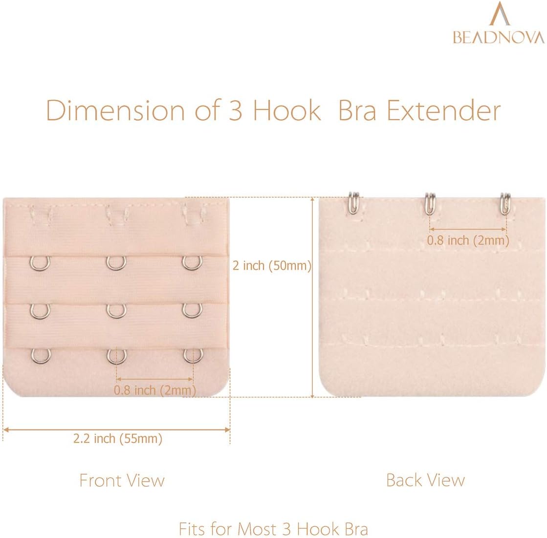 Bra Extender 3 Hook Bra Back Clips Bra Strap Extender Bra Clasp (4pcs) V1258-DP02-D-239