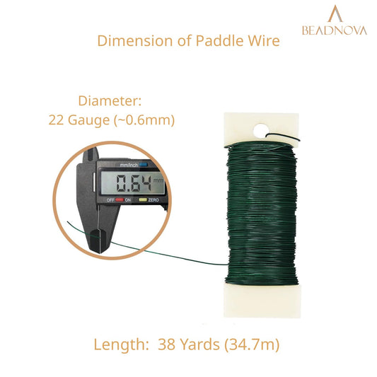 Floral Wire 38 Yards 22 Gauge Paddle Wire for Wreath Making Craft Florist Floral Flower Arrangements Garland V1258-DP02-D-247