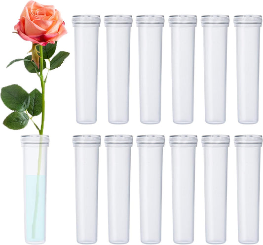 Floral Water Tubes 2.8 Inch Plastic Water Tubes for Floral Flower Vials with Caps for Flower Arrangement V1258-DP02-D-250
