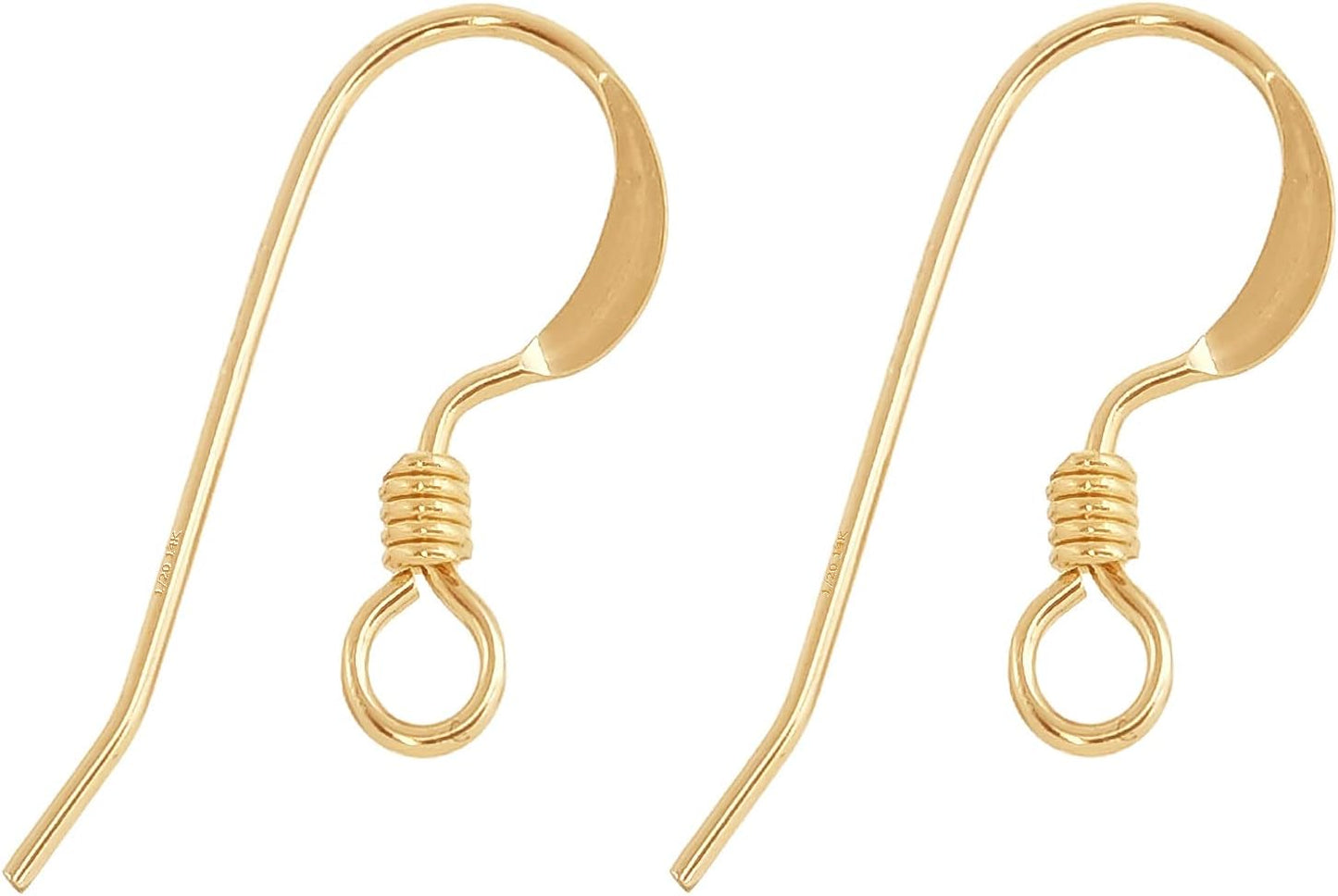 Earring Hooks 4pcs 14k Gold Filled Earring Kits with Rubber Backs Ear Wire Hook for Jewelry Making DIY Ear V1258-DP02-D-255
