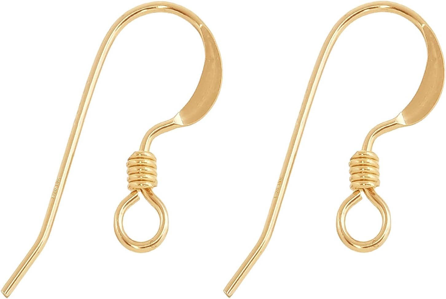 Earring Hooks 4pcs 14k Gold Filled Earring Kits with Rubber Backs Ear Wire Hook for Jewelry Making DIY Ear V1258-DP02-D-255