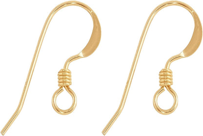Earring Hooks 4pcs 14k Gold Filled Earring Kits with Rubber Backs Ear Wire Hook for Jewelry Making DIY Ear V1258-DP02-D-255