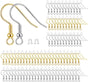200pcs Mix Earring Hooks & Backs, Silver & Gold, 100pcs Hooks & 100pcs Backs, DIY Earring Supplies V1258-DP02-D-257