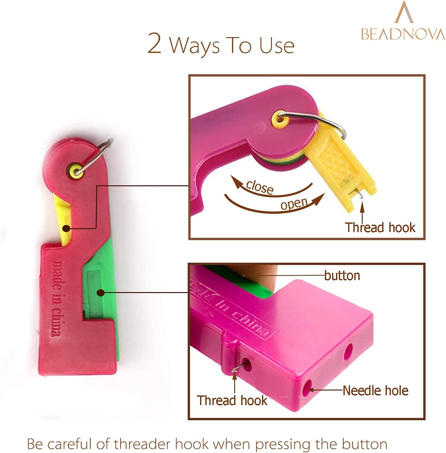 Automatic Needle Threader 5 Pcs Sewing Needle Threaders Automatic Threading Device for Sewing Embroidery V1258-DP02-D-258