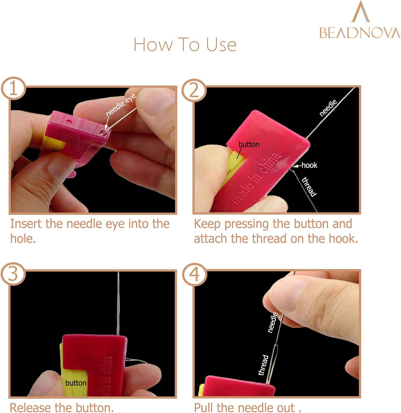 Automatic Needle Threader 5 Pcs Sewing Needle Threaders Automatic Threading Device for Sewing Embroidery V1258-DP02-D-258
