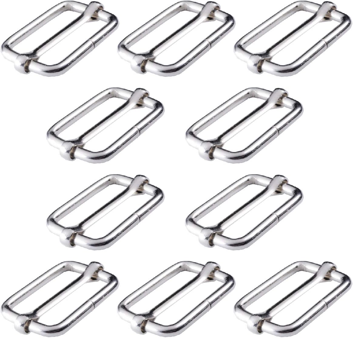 Adjtable Slide Buckle 1 Inch Triglide Slides Metal Webbing Slider For Strap Belt Backpack Handbag DIY (10 V1258-DP02-D-263