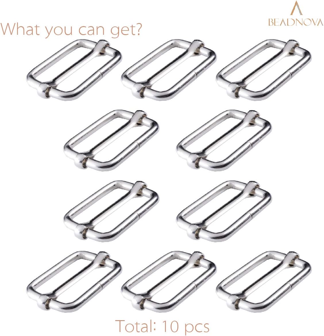 Adjtable Slide Buckle 1 Inch Triglide Slides Metal Webbing Slider For Strap Belt Backpack Handbag DIY (10 V1258-DP02-D-263