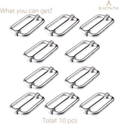 Adjtable Slide Buckle 1 Inch Triglide Slides Metal Webbing Slider For Strap Belt Backpack Handbag DIY (10 V1258-DP02-D-263