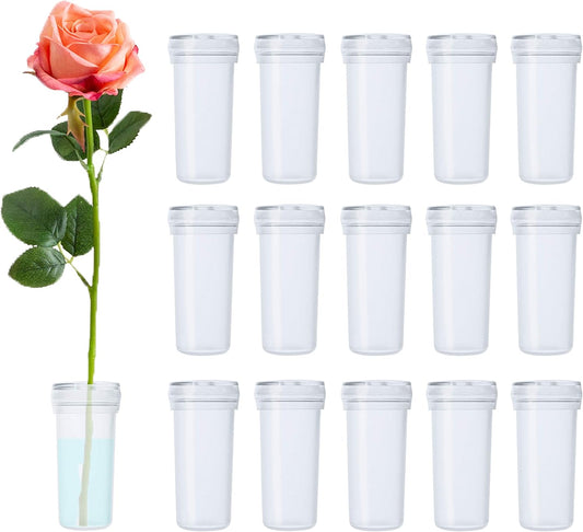 Floral Water Tubes 1.6 Inch Plastic Water Tubes for Floral Flower Vials with Caps for Flower Arrangement V1258-DP02-D-266