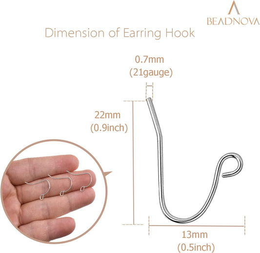 Earring Hooks 150pcs Stainless Steel Ear Wire Kits with Rubber Backs Earring Hook for Jewelry Making DIY V1258-DP02-D-269