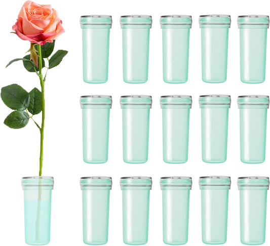 Floral Water Tubes 1.6 Inch Plastic Water Tubes for Floral Flower Vials with Caps for Flower Arrangement V1258-DP02-D-273