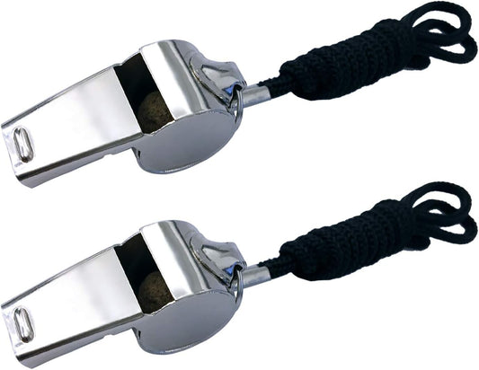 Stainless Steel Whistles with Lanyard Lifeguard Whistle Referee Whistle Metal Whistle Sports Whistle Coaches V1258-DP02-D-275