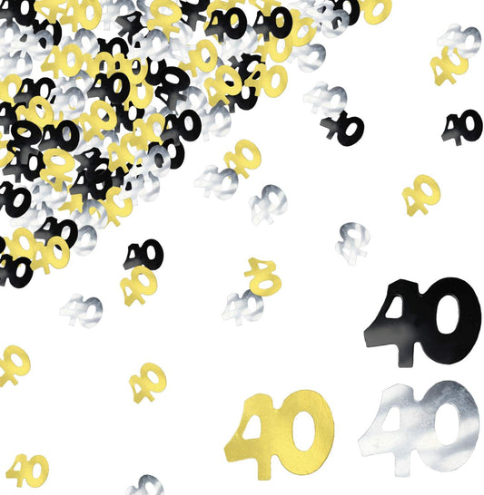 40th Birthday Confetti Forty Years Old 40 Anniversary Number Confetti for Birthday Party Decor Wedding Table V1258-DP02-D-276