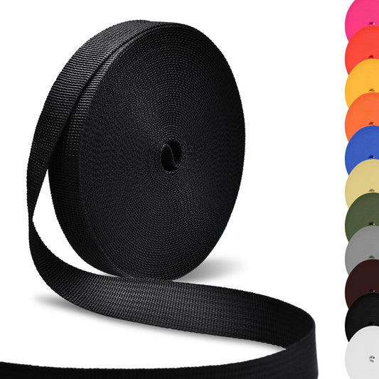 CooBigo Polypropylene Webbing Strap 3/4" Durable Poly Strapping 12 Yards 3/4 inch Wide Webbing Strap for V1258-DP02-D-28