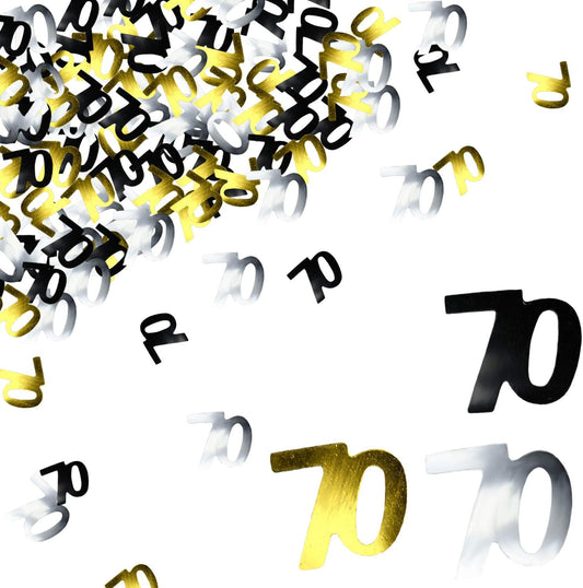70th Birthday Confetti Seventy Years Old 70 Anniversary Number Confetti for Birthday Party Decor Wedding V1258-DP02-D-283