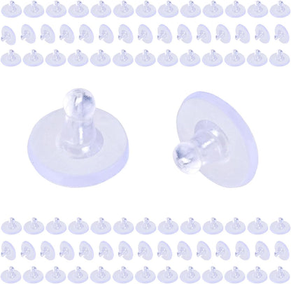 Earring Backs for Studs 240pcs Earring Backings Stoppers Pierced Ear Backings Clear Rubber Bullet Clutch V1258-DP02-D-284