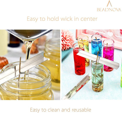 Candle Wick Holders Metal Wick Bar Centering Device Centering Tool Holder for Candle Making (10 Pcs) V1258-DP02-D-285
