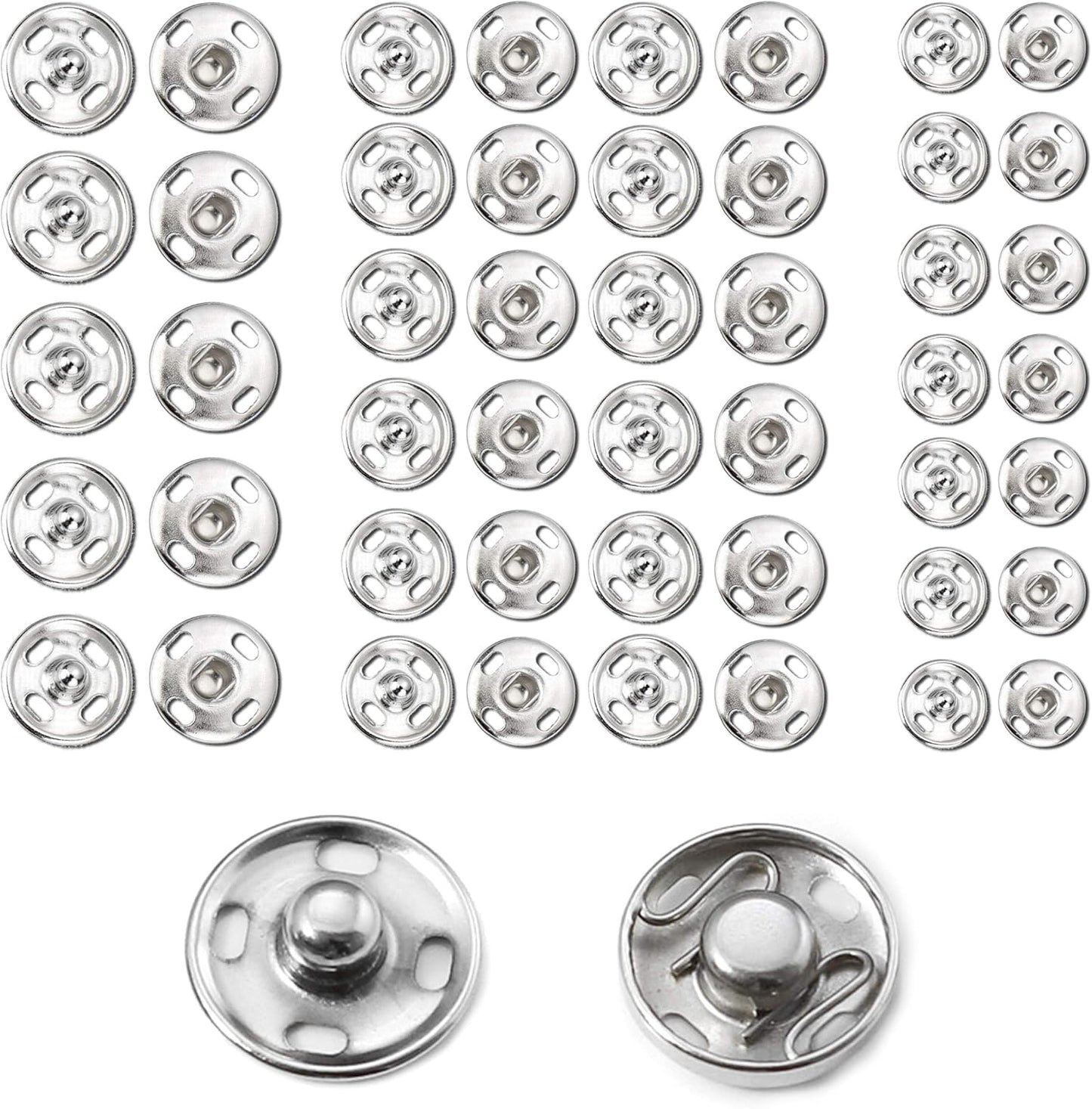 Snaps Buttons for Sewing Leather Snaps Button Press Sewing Tools Fastener Tools for Clothes (106 Sets, 3 V1258-DP02-D-289