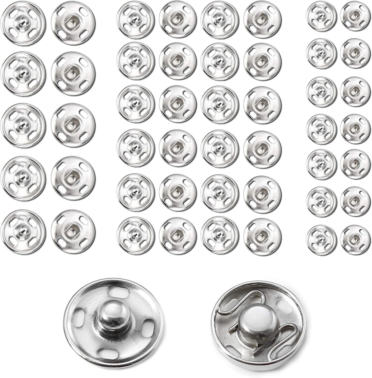 Snaps Buttons for Sewing Leather Snaps Button Press Sewing Tools Fastener Tools for Clothes (106 Sets, 3 V1258-DP02-D-289