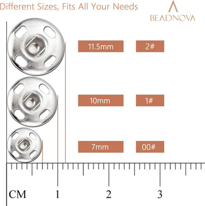 Snaps Buttons for Sewing Leather Snaps Button Press Sewing Tools Fastener Tools for Clothes (106 Sets, 3 V1258-DP02-D-289