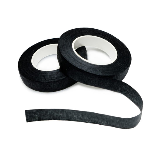 Floral Tape 1/2inch Black Flower Tape for Bouquets Floral Arranging Stem Wrap Craft (Black 2roll, Total V1258-DP02-D-290