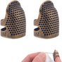 Sewing Thimbles for Hand Embroidery Knitting Thimble Adjtable Metal Sewing Finger Protector for Hand Sewing V1258-DP02-D-297