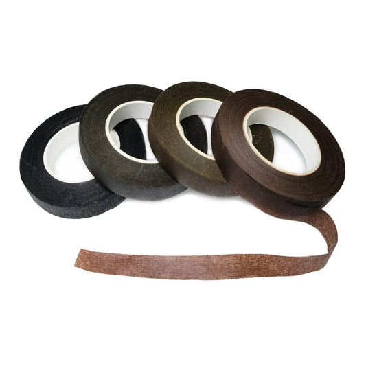 Floral Tape 1/2inch Mix Brown Black Flower Tape for Bouquets Floral Arranging Stem Wrap Craft (4 Colors Mix, V1258-DP02-D-299