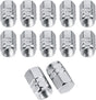 Valve Stem Caps Aluminum Chrome Caps for Tires Valve (12pcs Pack,Silver) V1258-DP02-D-305