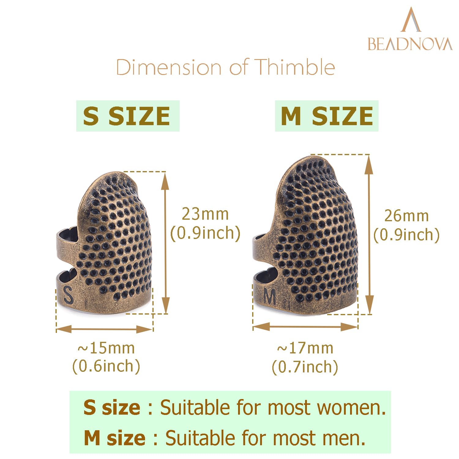 Thimbles for Hand Sewing Thimble Finger Protectors for Sewing Accessories and Tools Thimbles for Hand V1258-DP02-D-310