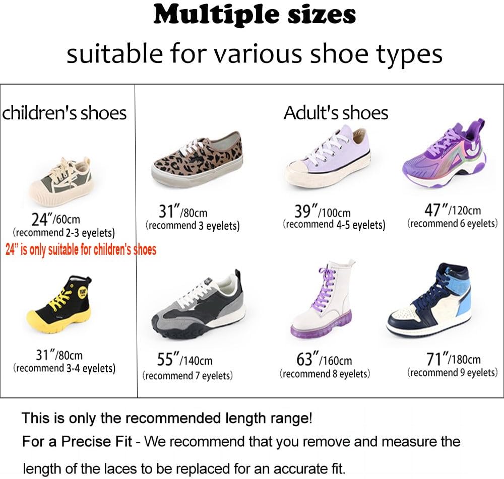 3 Pair Flat Shoe Laces for Sneakers, Shoelaces for Sneakers Athletic Running Shoes Boot Strings V1258-DP02-D-311