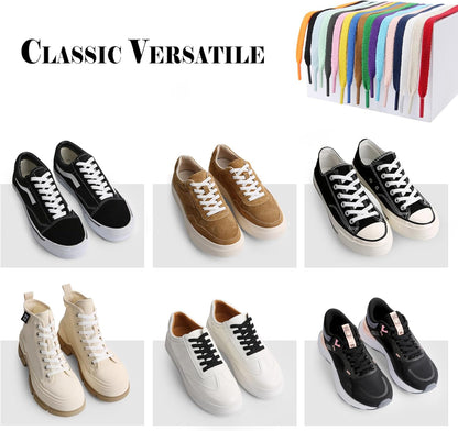 3 Pair Flat Shoe Laces for Sneakers, Shoelaces for Sneakers Athletic Running Shoes Boot Strings V1258-DP02-D-311