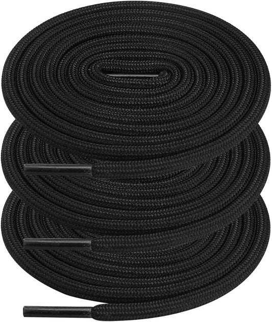 3 Pairs Round Boot Shoe Laces, Heavy Duty and Durable Shoelaces for Outdoor Climbing Hiking Work Boots Shoe V1258-DP02-D-314