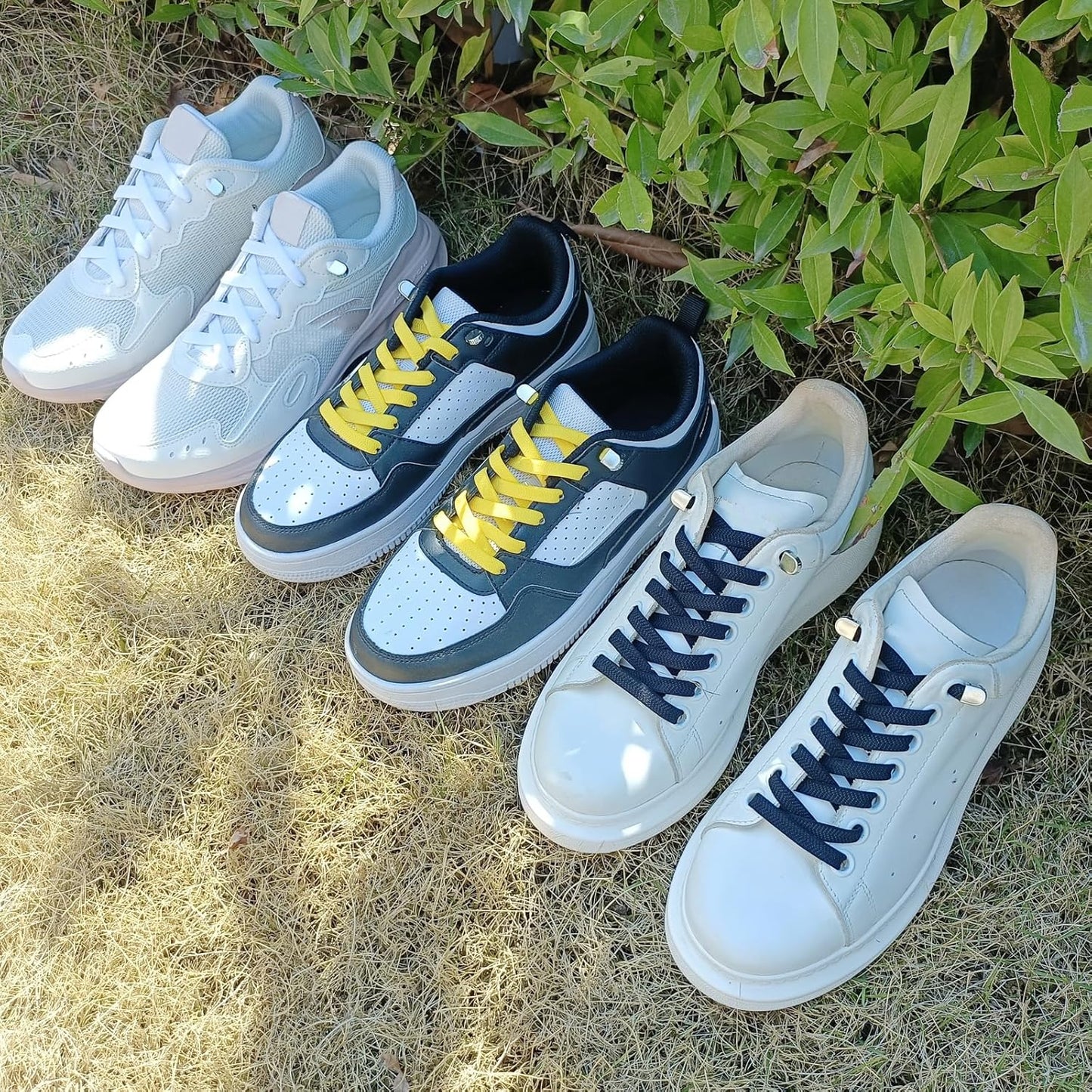 Elastic Shoe Laces for Sneakers, No Tie Shoelaces for Adults and Kids, Flat Tieless Shoe strings V1258-DP02-D-315