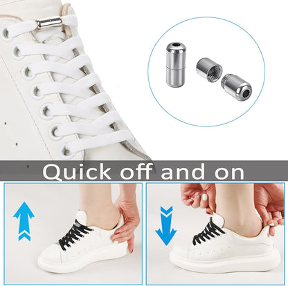 Elastic Shoe Laces for Sneakers, No Tie Shoelaces for Kids and Adults, Tieless Stretch Shoe Strings V1258-DP02-D-317