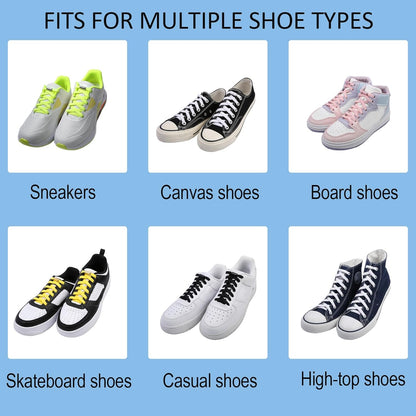 Elastic Shoe Laces for Sneakers, No Tie Shoelaces for Kids and Adults, Tieless Stretch Shoe Strings V1258-DP02-D-317