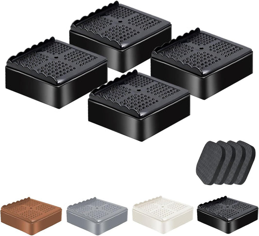 Furniture Risers, 4 Pack Bed Risers with Non-Slip Grip and Heavy Duty Support, 1 Inch 2 Inch 3 Inch 4 Inch V1258-DP02-D-321