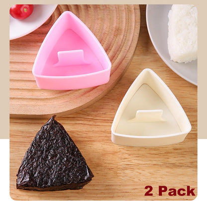 Onigiri Mold Triangle, 2 Pack Large Rice Ball Mold Shi Makers, Japanese Rice Cooker Kit for Lunch Bento V1258-DP02-D-322