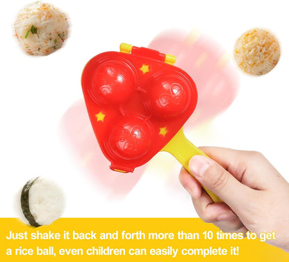Rice Ball Mold, Upgraded Rice Ball Shaker, Onigiri Rice Ball Maker Molds for Kids, DIY Mini Shi Maker Mold V1258-DP02-D-324