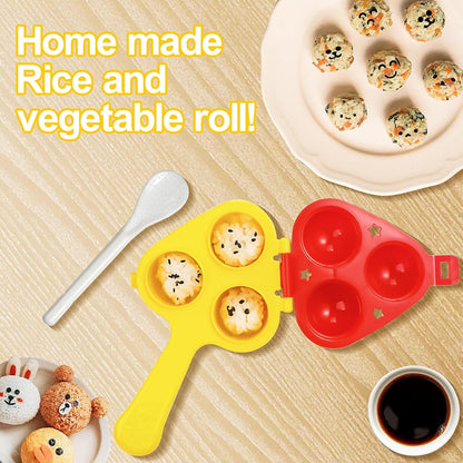 Rice Ball Mold, Upgraded Rice Ball Shaker, Onigiri Rice Ball Maker Molds for Kids, DIY Mini Shi Maker Mold V1258-DP02-D-324
