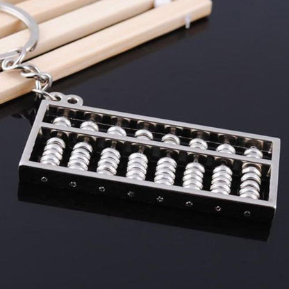 Alloy 8 Rolls Mini Abacus Keychain Key Ring Chain Metal Fob Pendant Ornament Trinket Silver V1258-DP02-D-339