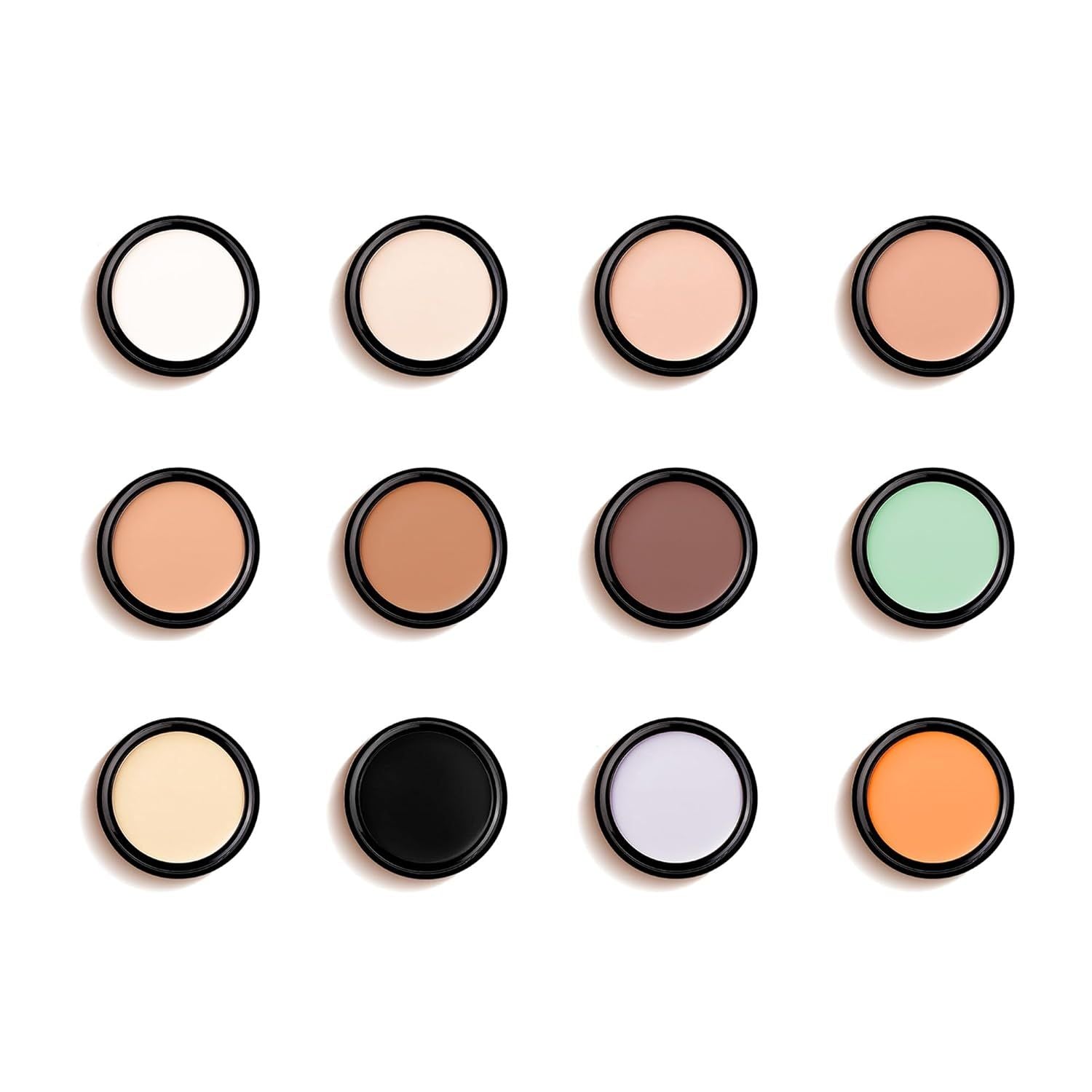 Single Color Face Makeup Concealer Foundation Palette Creamy Moisturizing 0.49oz (Green) V1258-DP02-D-340
