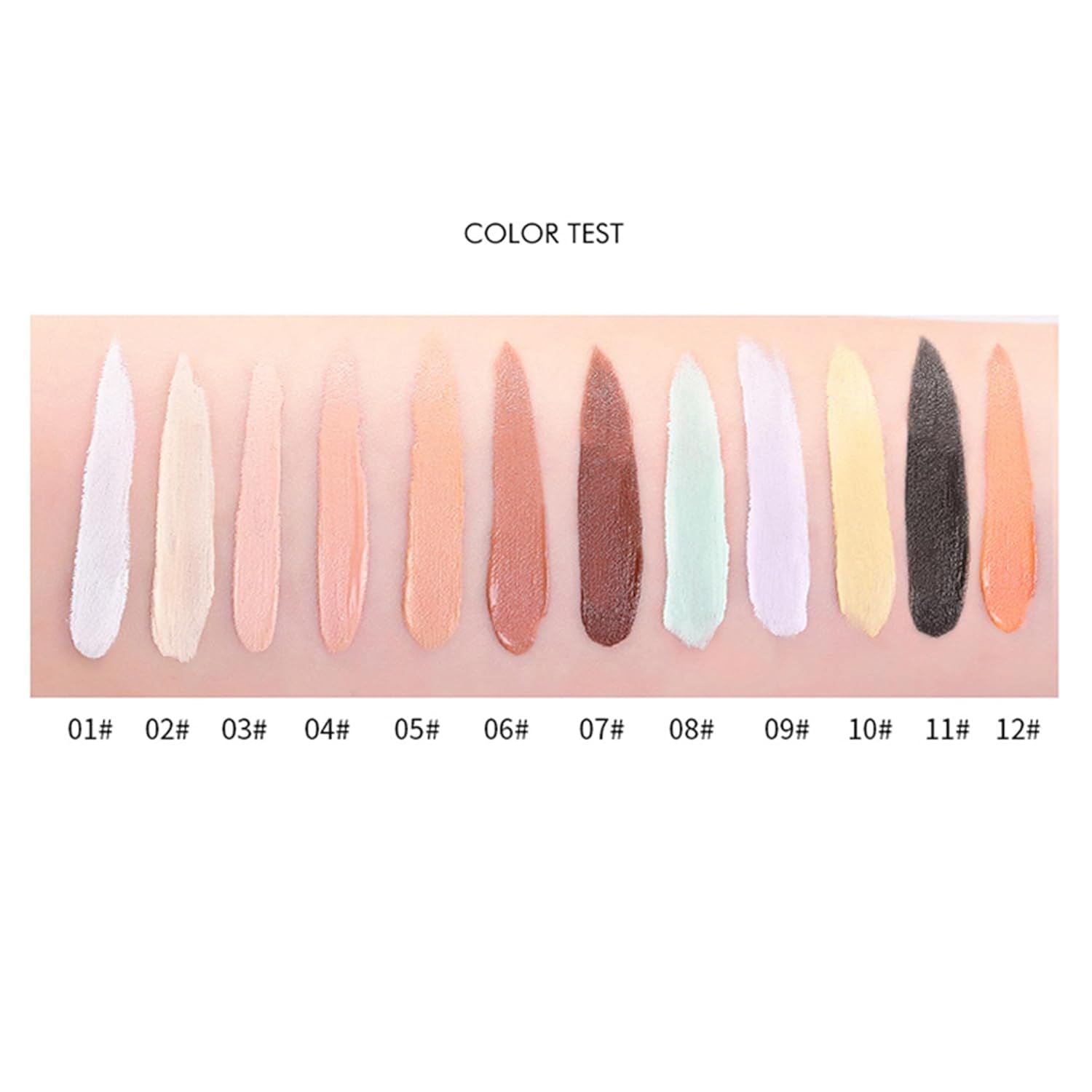 Single Color Face Makeup Concealer Foundation Palette Creamy Moisturizing 0.49oz (Green) V1258-DP02-D-340
