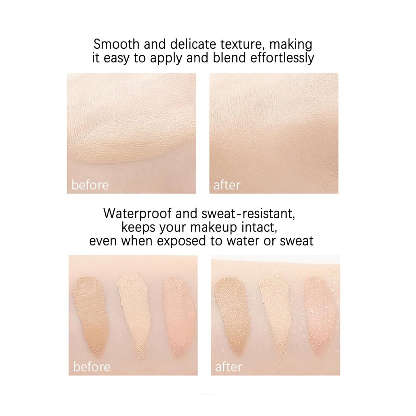 Single Color Face Makeup Concealer Foundation Palette Creamy Moisturizing 0.49oz (Green) V1258-DP02-D-340