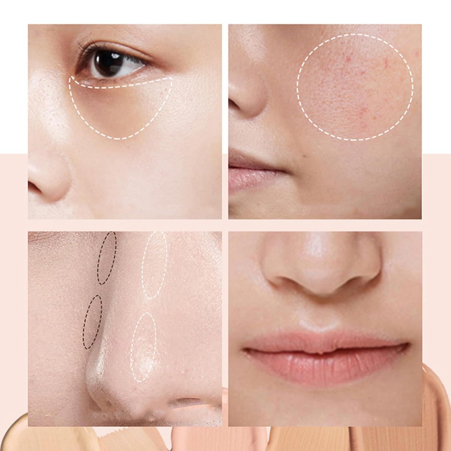 Single Color Face Makeup Concealer Foundation Palette Creamy Moisturizing 0.49oz (Green) V1258-DP02-D-340