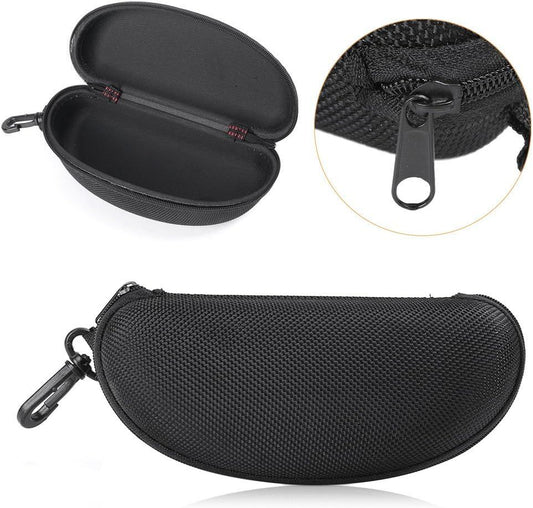 Black Sunglass Case Cover Box For Men Women Storage Case for Safety Glasses with Clip Hard Eyeglass Case for V1258-DP02-D-341