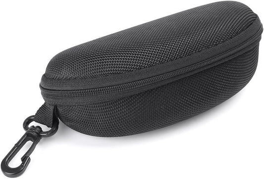 Black Sunglass Case Cover Box For Men Women Storage Case for Safety Glasses with Clip Hard Eyeglass Case for V1258-DP02-D-341